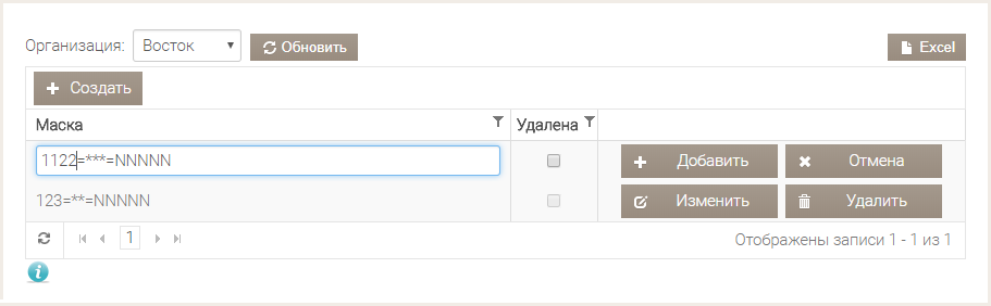Маски карт