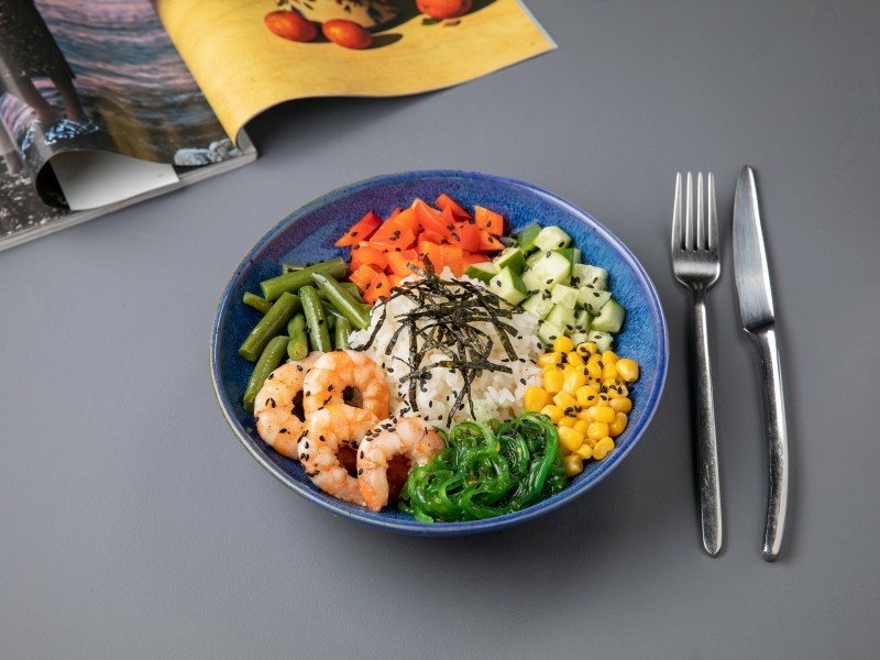 Poke with shrimp