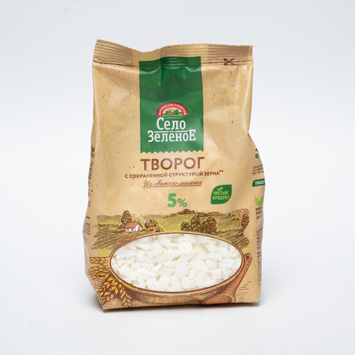 Творог Село Зеленое 5% 500 гр/пакет