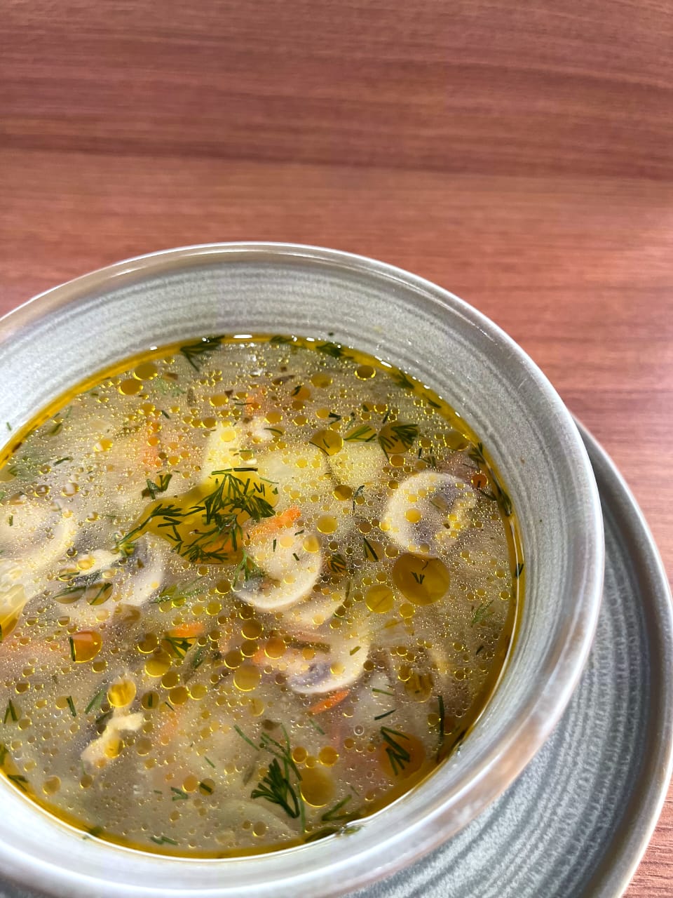 Суп постный рассольник с грибами, 300г